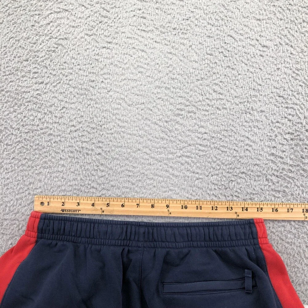 Nike Sweatpants Mens Large Blue Fleece Joggers Elastic Waist Pockets Colorblock